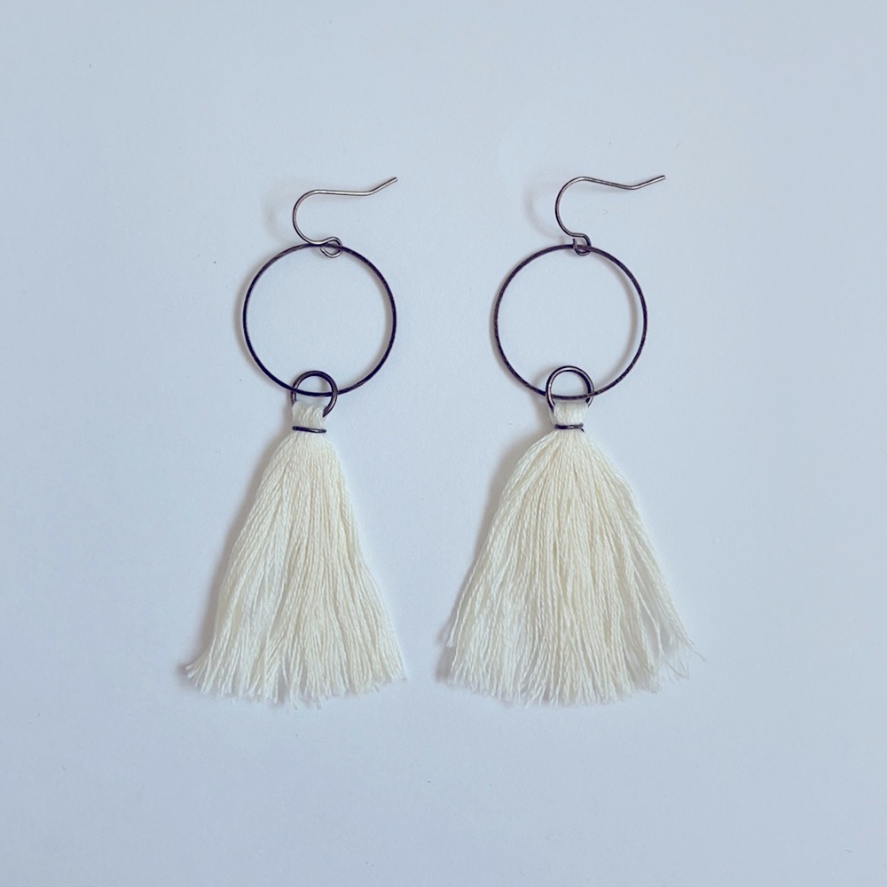 Hoop Tassel Earrings